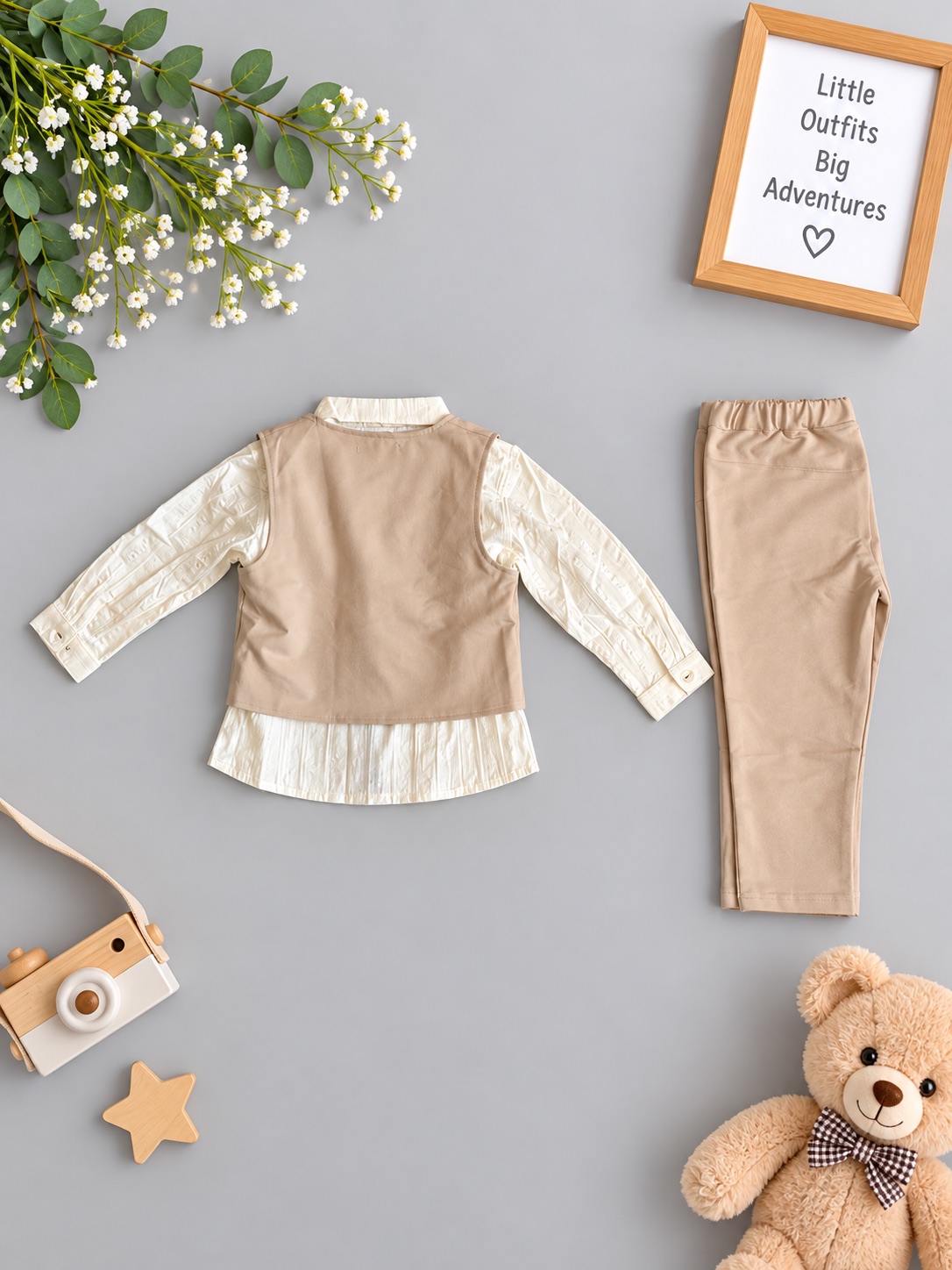 Bella Beige Vest Co-ord Set — photo 2