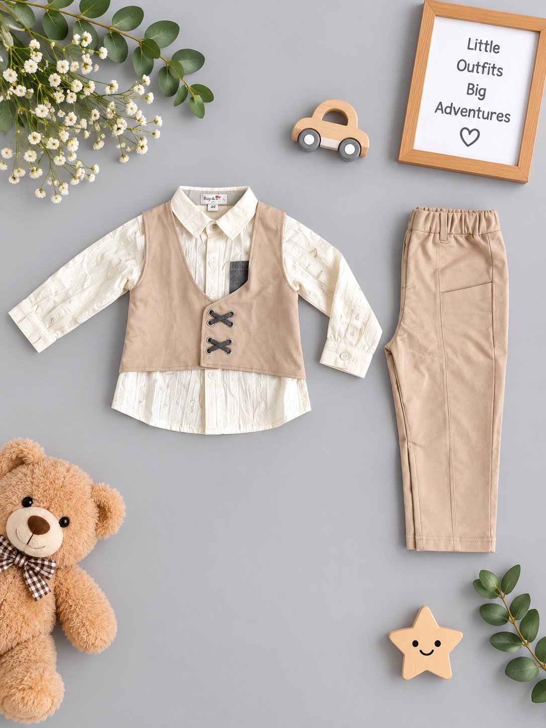 Bella Beige Vest Co-ord Set