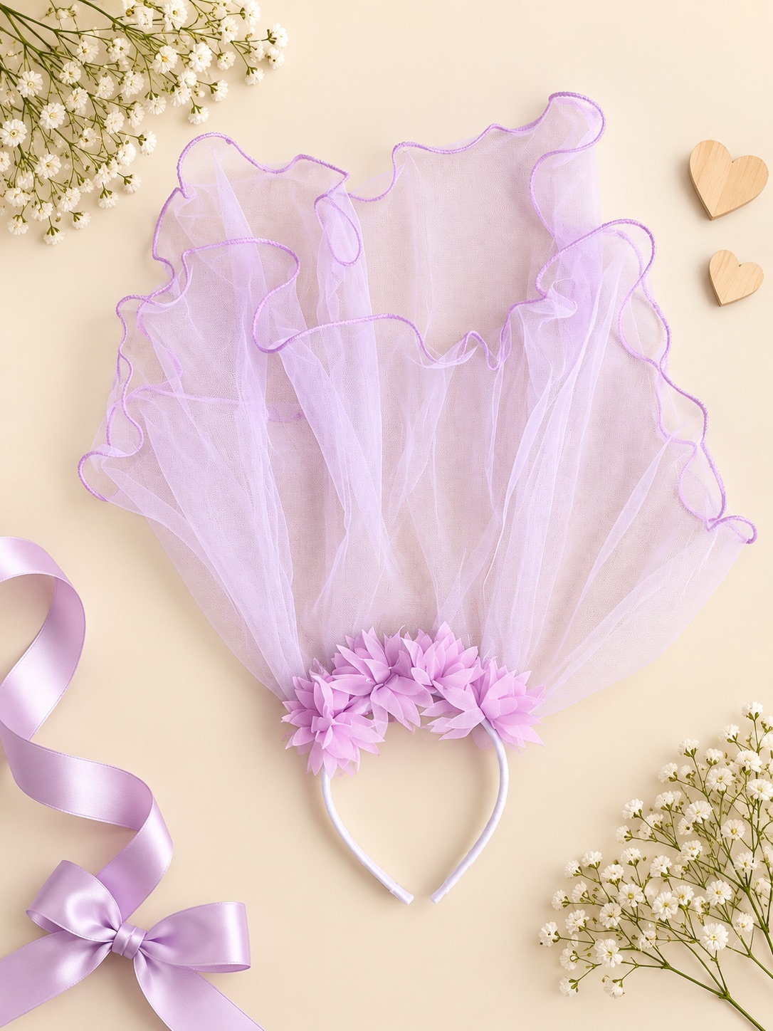 Little Blossom Tulle Veil Headband — photo 4