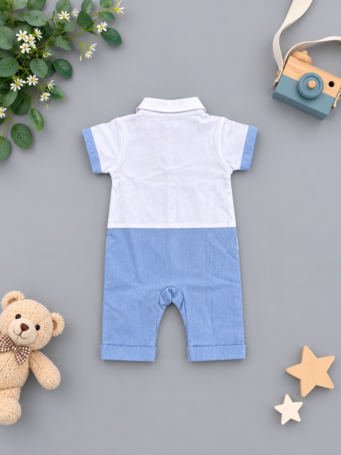 Little Gentleman Blue Vest Romper — photo 2