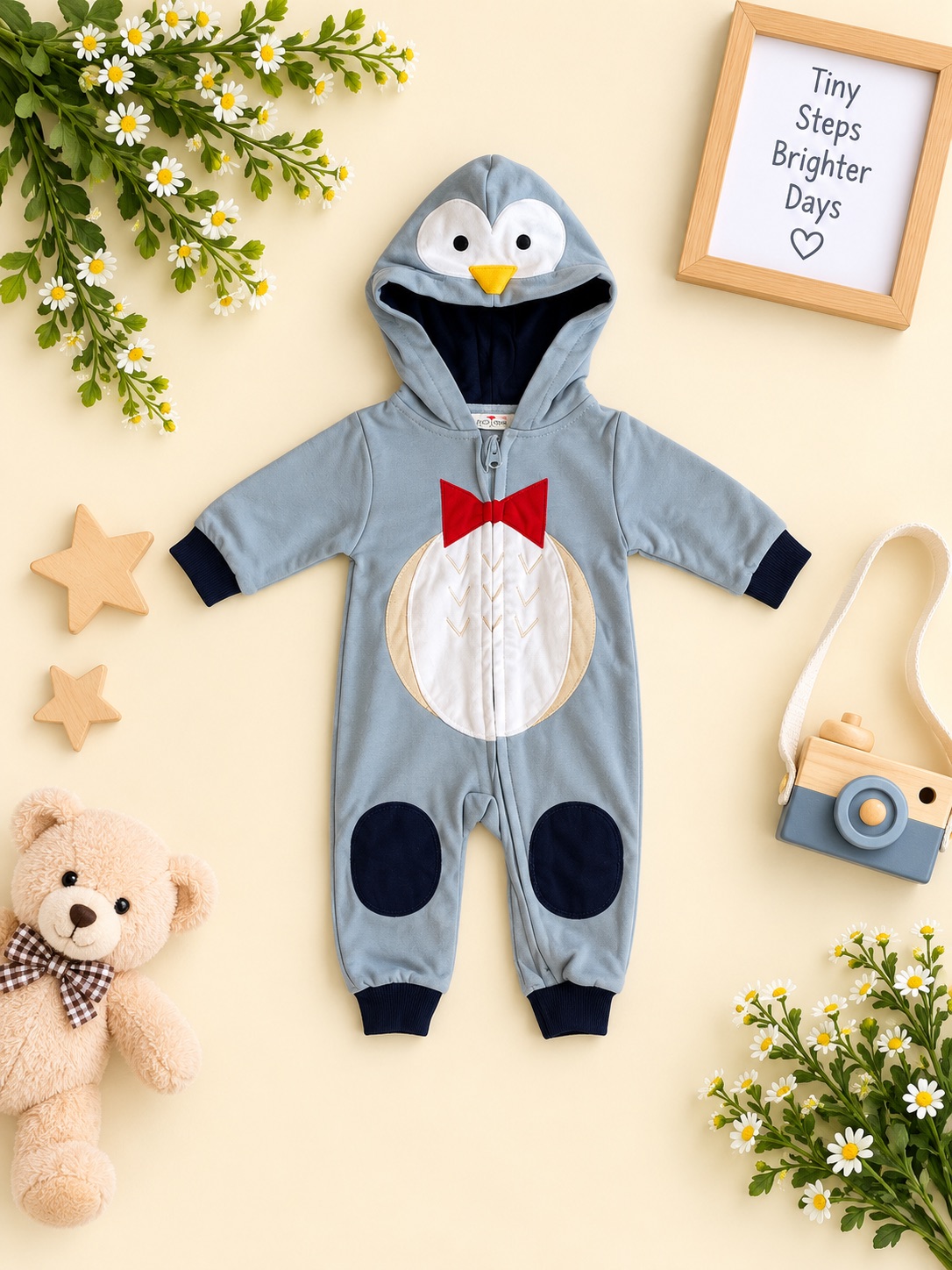 Little Penguin Bow-Tie Romper