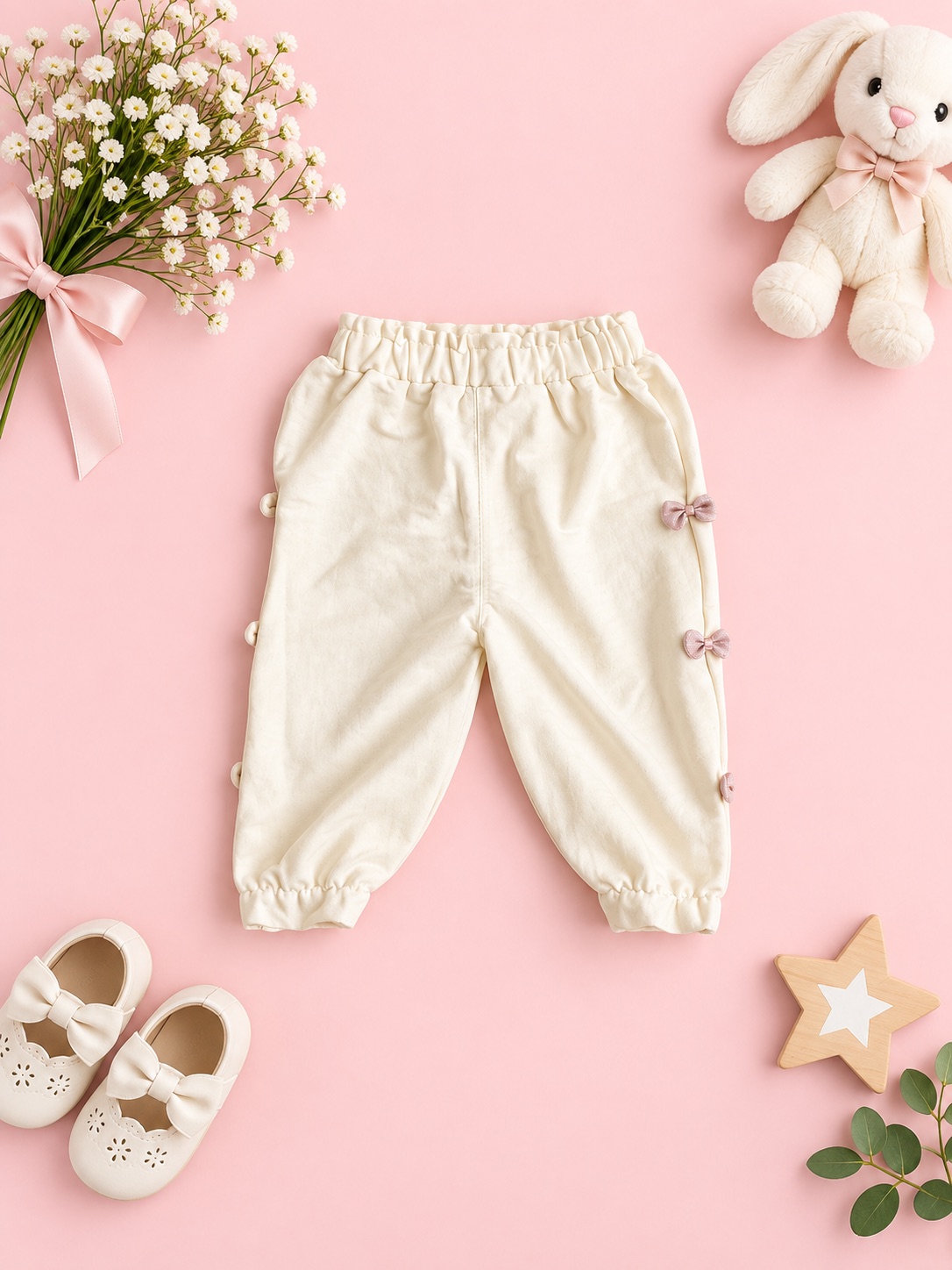 Blush Bow Baby Pants