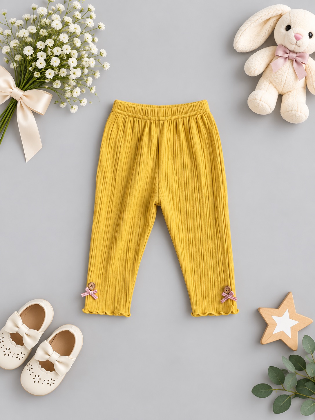 Sunshine Bow Ribbed Pants