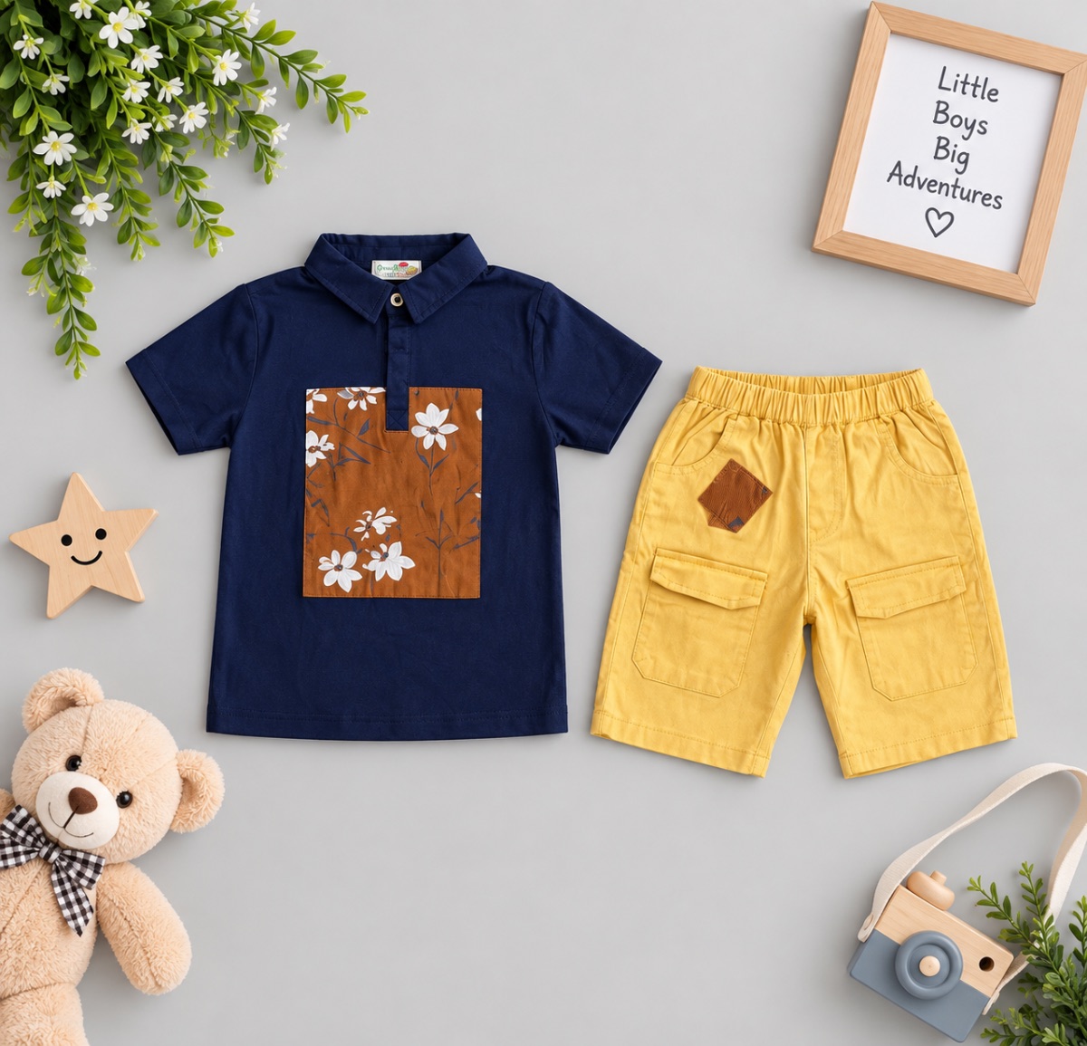 Navy Bloom Cargo Set