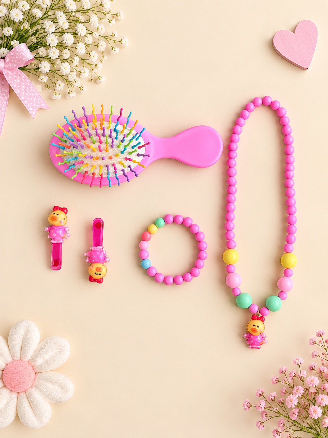 Pink Rainbow Charm Set