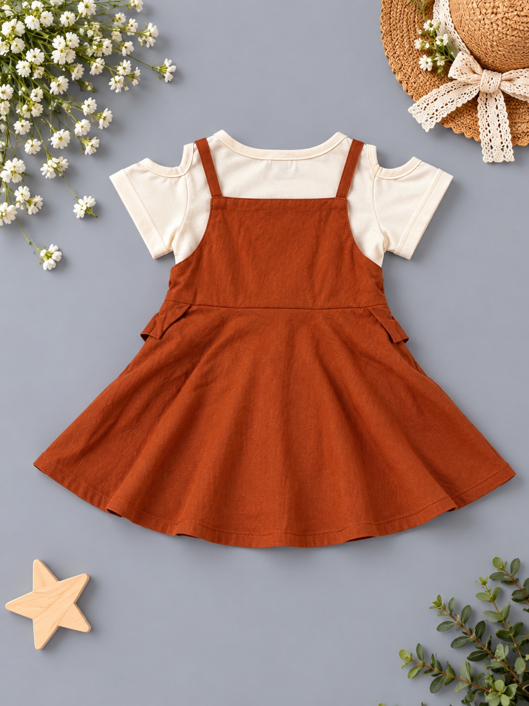 Rusty Bloom Ruffle Dress — photo 2