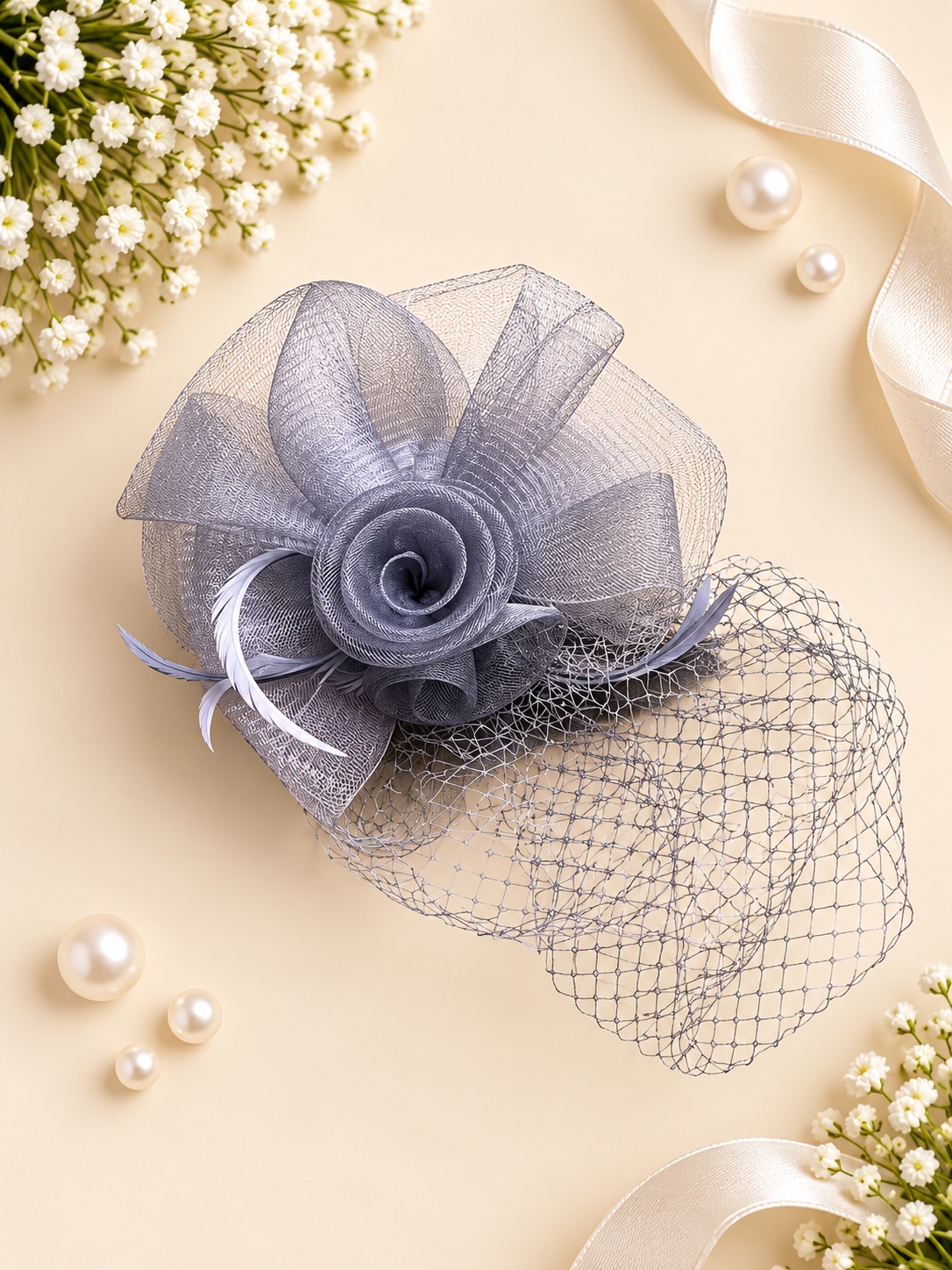 Lavender Bloom Veil Fascinator