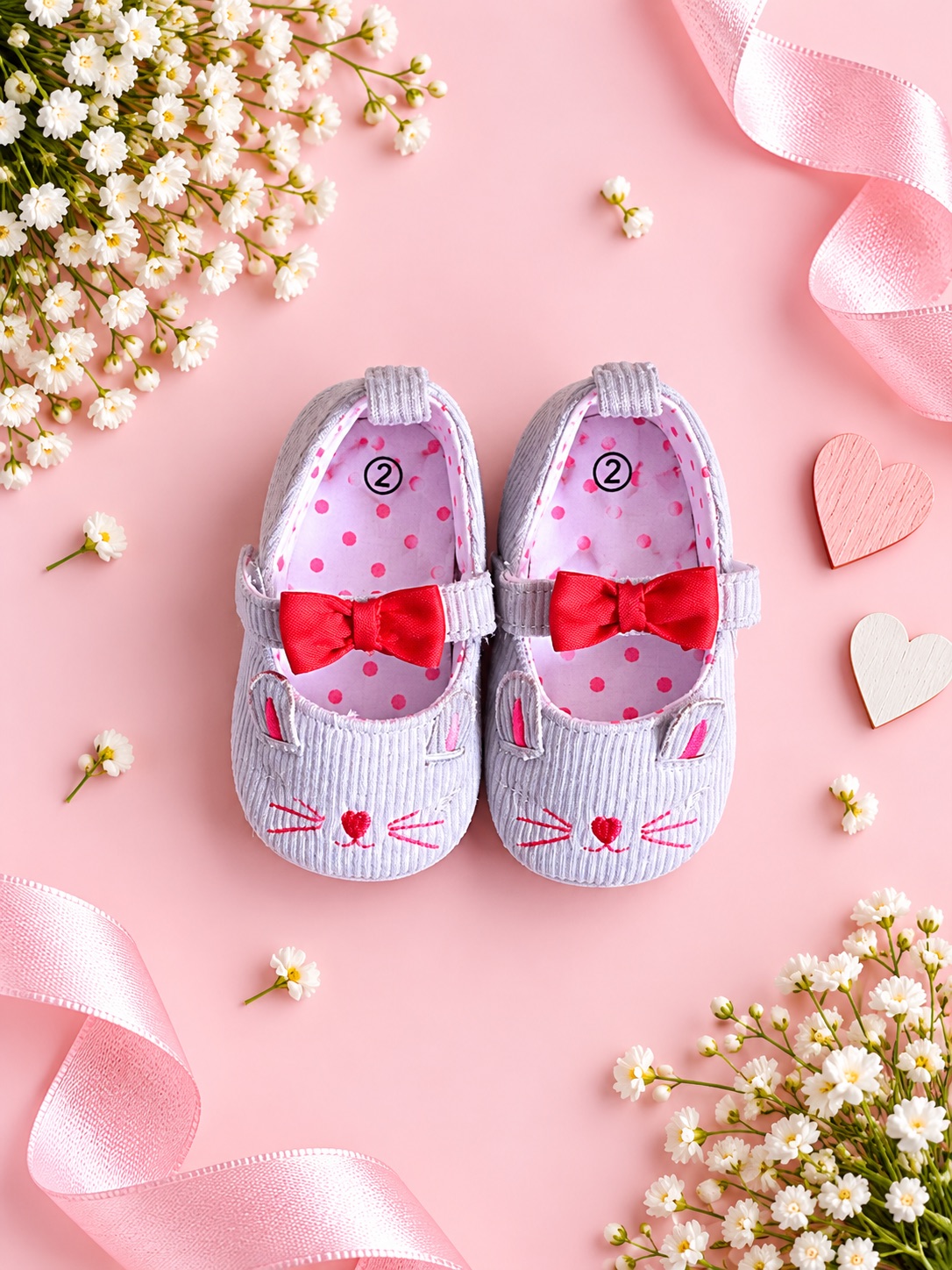 Little Bunny Bow Baby Shoes