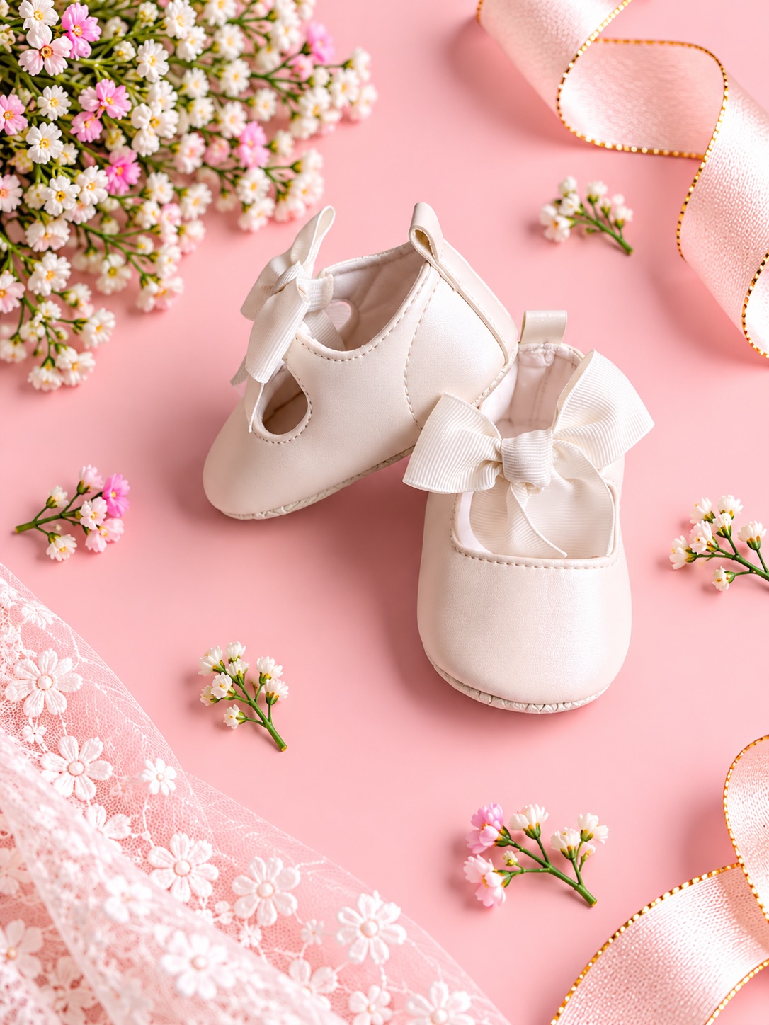 Pearl Bow Baby Shoes — photo 2