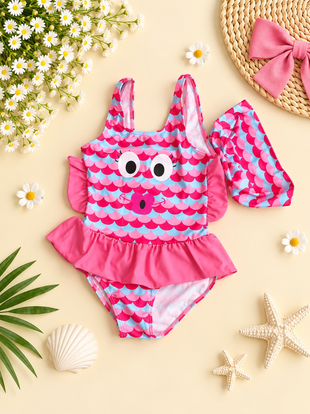 Pink Mermaid Splash Swimsuit