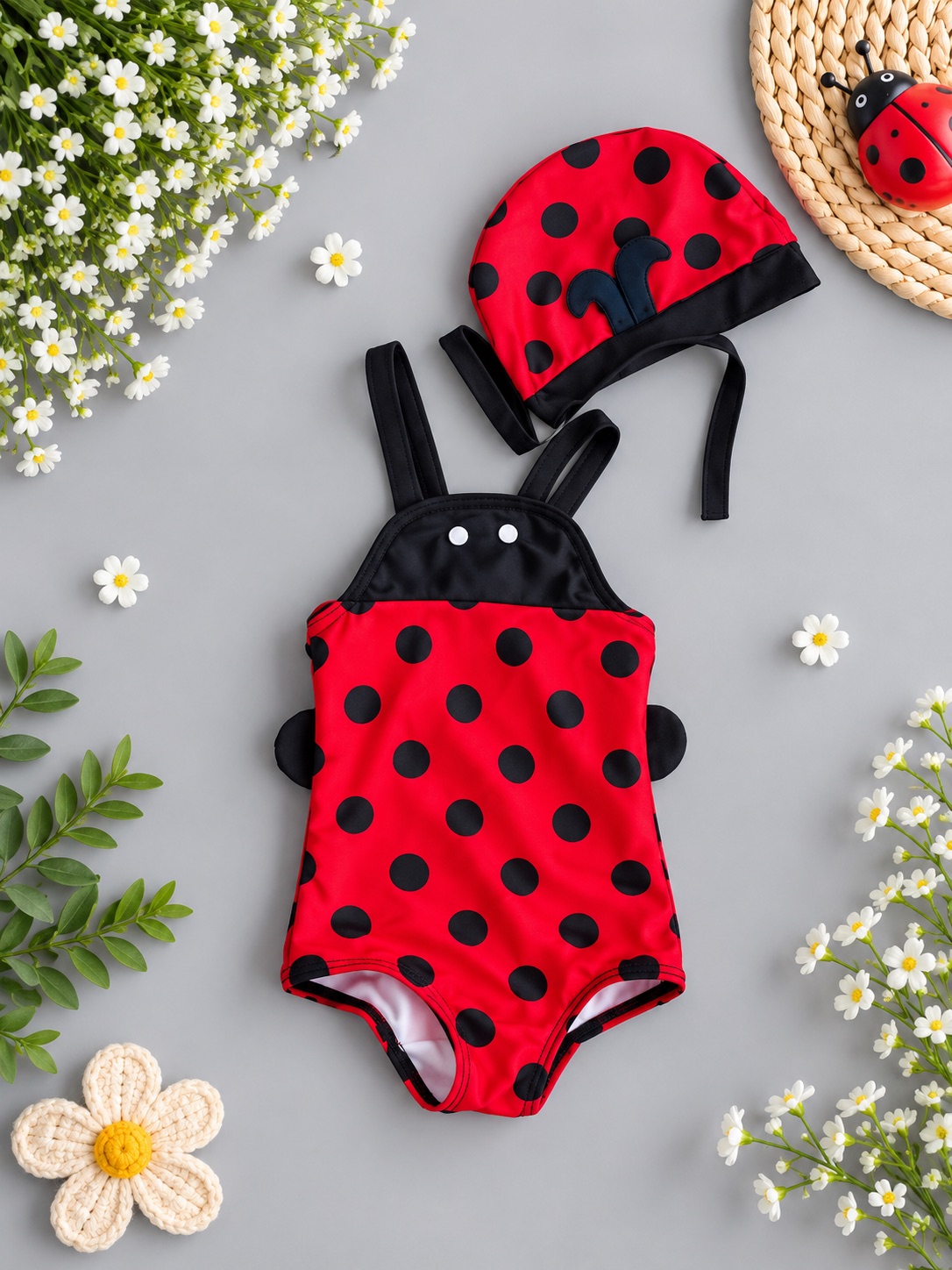Little Ladybug Polka Dot Swimsuit